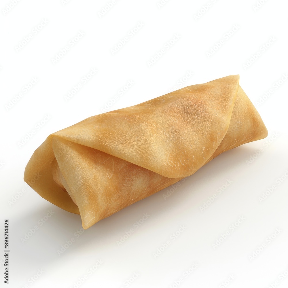 3D render spring roll isolated on white background 3D render spring roll isolated on white background