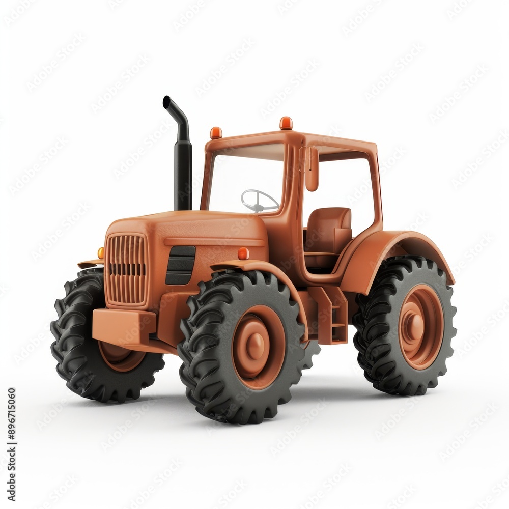 3D render tractor isolated on white background 3D render tractor isolated on white background