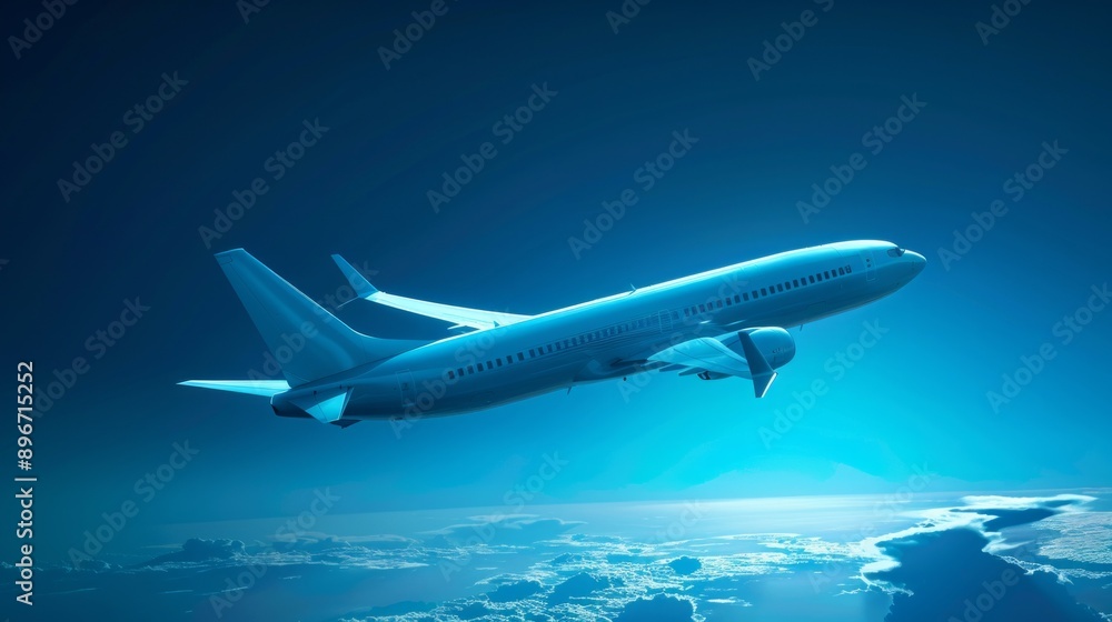 Fototapeta premium Boeing 737-800 Ascending Through Clouds