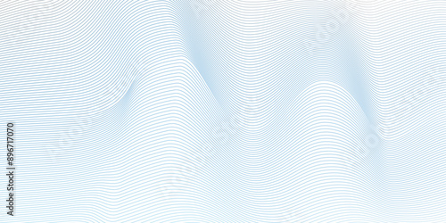 Vector Abstract blue digital blend wave lines and technology background. Modern blue flowing wave lines and glowing moving lines. Futuristic technology and sound wave lines background.