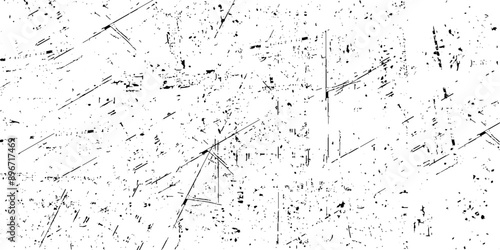 Grunge black and white urban vector texture template. Chaotic grunge background