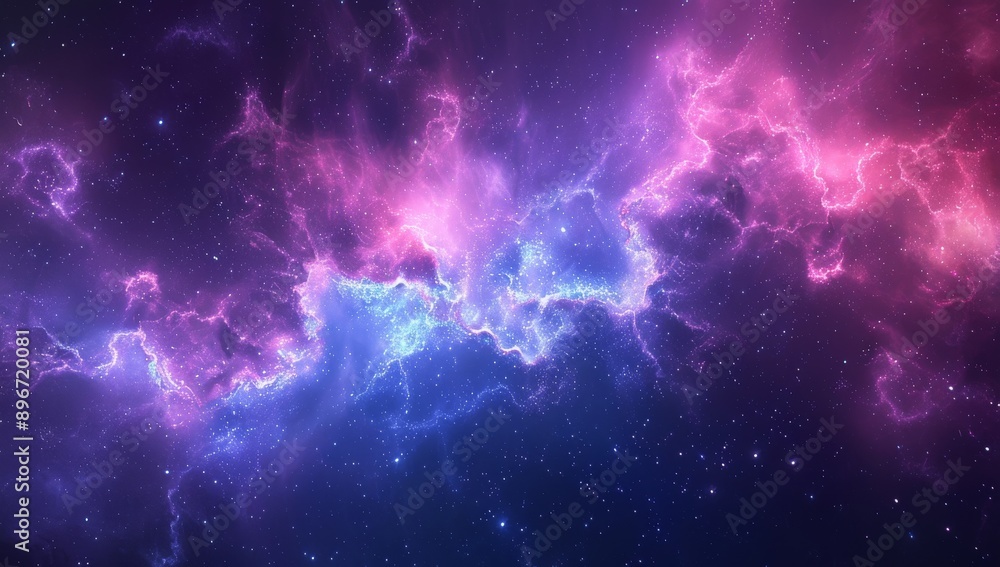 Cosmic Nebula with Pink and Blue Swirls Cosmic Nebula with Pink and Blue Swirls