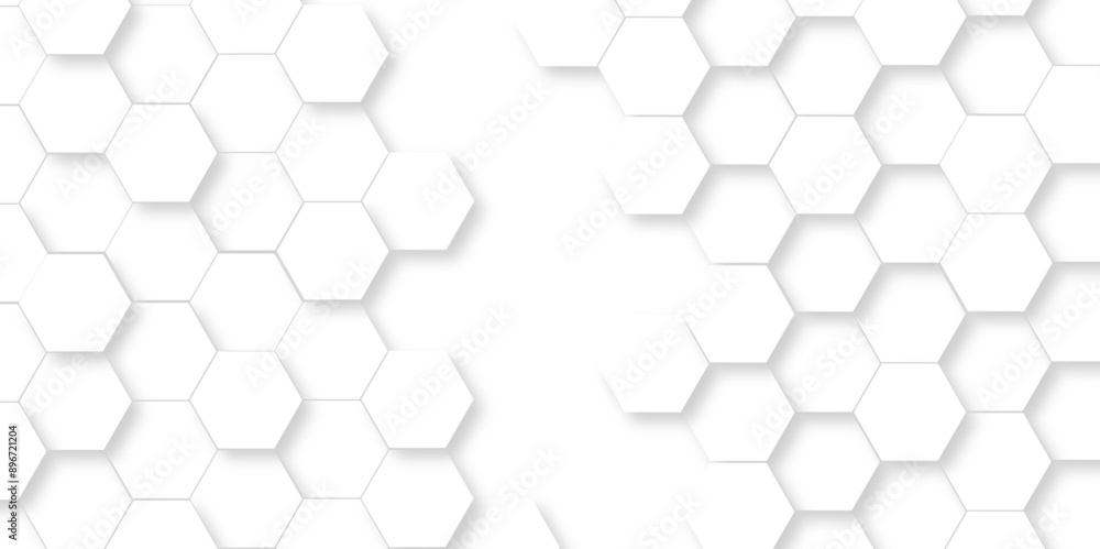Vector geometry science and technology cover web white honeycomb texture .Abstract white 3d hexagon light creative digital concept vector surface grid hexagonal tile and mosaic background. Vector geometry science and technology cover web white honeycomb texture .Abstract white 3d hexagon light creative digital concept vector surface grid hexagonal tile and mosaic background.