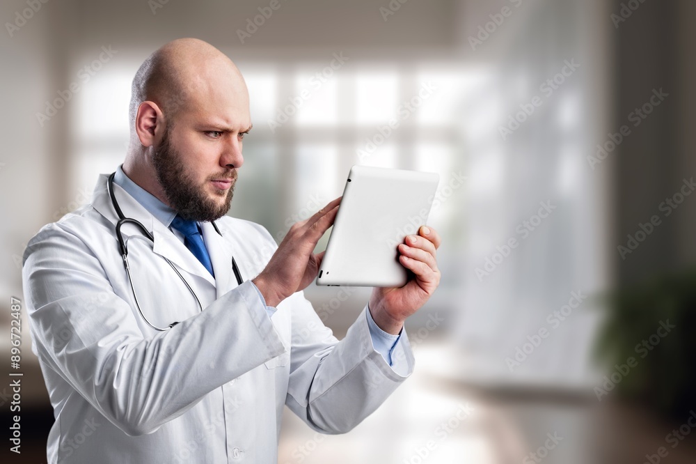 Smart professional doctor at work in clinic Smart professional doctor at work in clinic