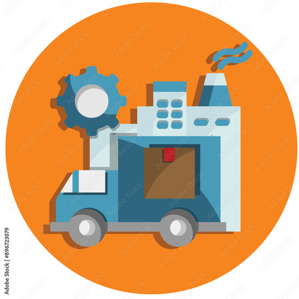 Fototapeta premium Supply Chain Icon