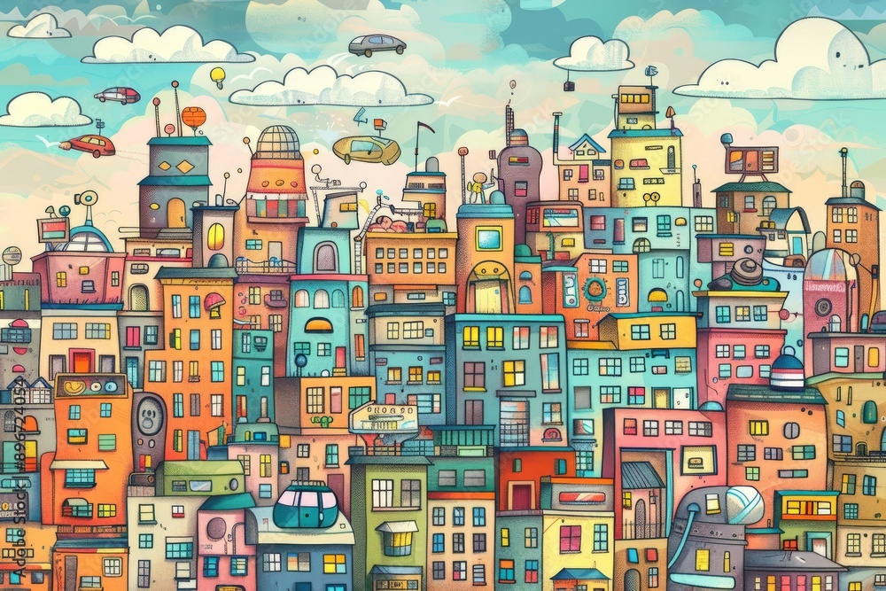 doodle illustration city doodle illustration city
