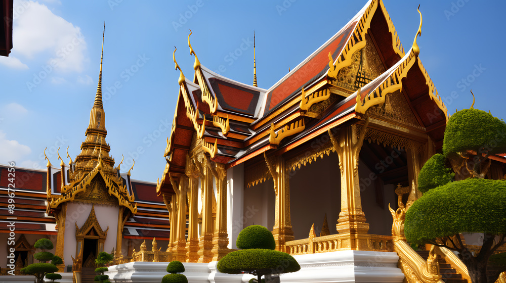 Naklejka premium Thai Temple Complex