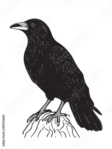 Crow on a rock