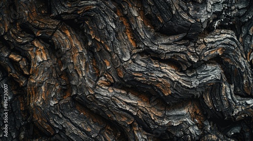 Twisted tree bark textured backdrop