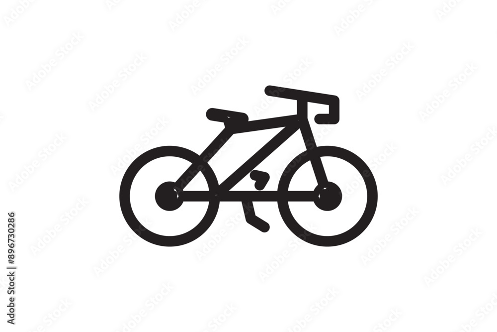 bicycle icons isolated on transparent background. Modern and editable bicycle icon. Simple icon vector illustration.