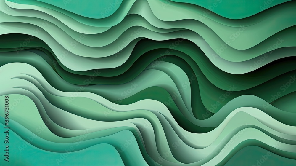 Abstract Green Wavy Pattern Abstract Green Wavy Pattern