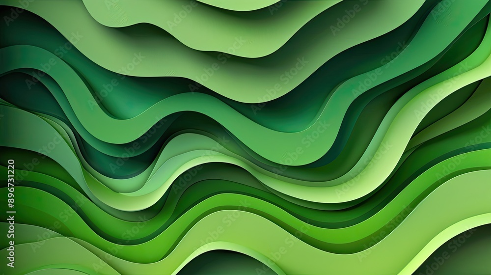 Abstract Green Waves Pattern Background Abstract Green Waves Pattern Background