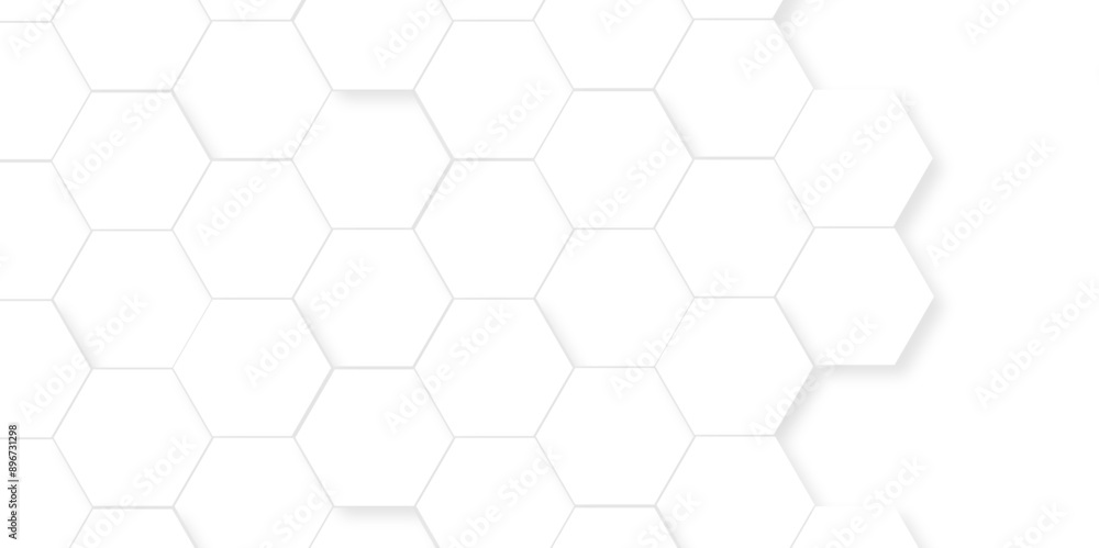 Abstract hexagonal futuristic geometric backdrop White background and embossed hexagon , honeycomb white hexagon concept design abstract technology background vector background, or wallpaper. Abstract hexagonal futuristic geometric backdrop White background and embossed hexagon , honeycomb white hexagon concept design abstract technology background vector background, or wallpaper.