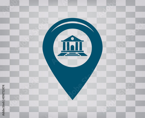 Vector icon on gray background with gradient