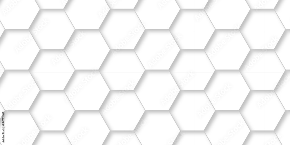 Abstract white 3d hexagon light creative digital concept vector surface grid hexagonal tile and mosaic background. vector illustration geometry science and technology cover web white honeycomb texture Abstract white 3d hexagon light creative digital concept vector surface grid hexagonal tile and mosaic background. vector illustration geometry science and technology cover web white honeycomb texture