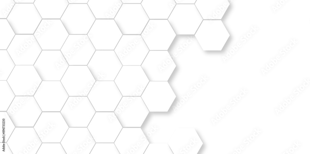 Abstract white 3d hexagon light creative digital concept vector surface grid hexagonal tile and mosaic background. vector illustration geometry science and technology cover web white honeycomb texture Abstract white 3d hexagon light creative digital concept vector surface grid hexagonal tile and mosaic background. vector illustration geometry science and technology cover web white honeycomb texture