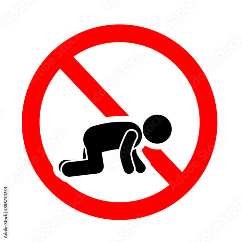 warning sign that toddlers are prohibited from entering