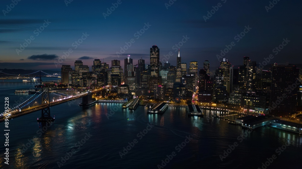 Fototapeta premium San Francisco Skyline at Night