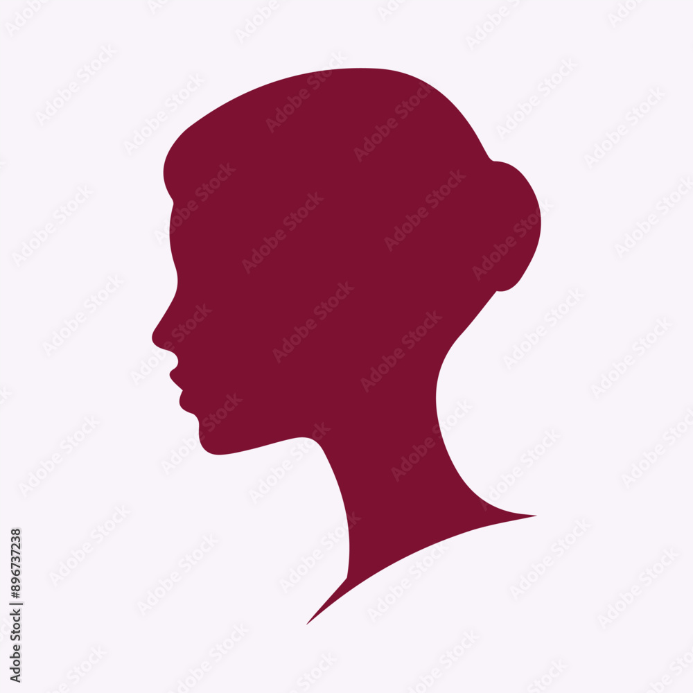 Woman head silhouette, face profile silhouette vector Woman head silhouette, face profile silhouette vector