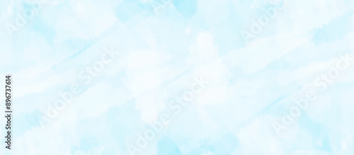 Abstract watercolor paper textured illustration. grungy violet gradient watercolor artistic brush paint stain background. light sky blue background.. retro aquarelle card design.