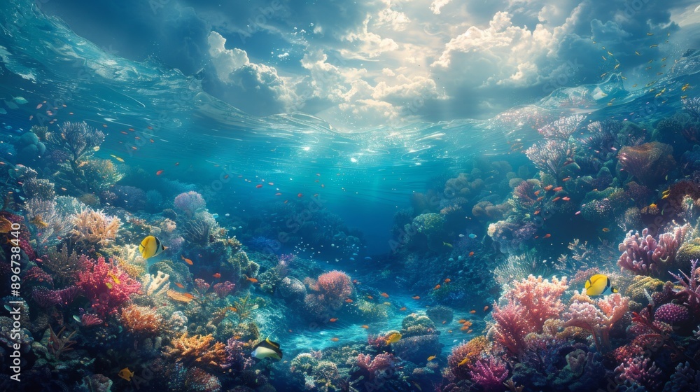 Underwater Paradise: Vibrant Coral Reef Underwater Paradise: Vibrant Coral Reef