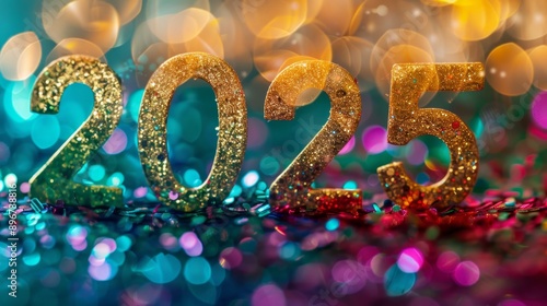 Golden 2025 New Year Celebration