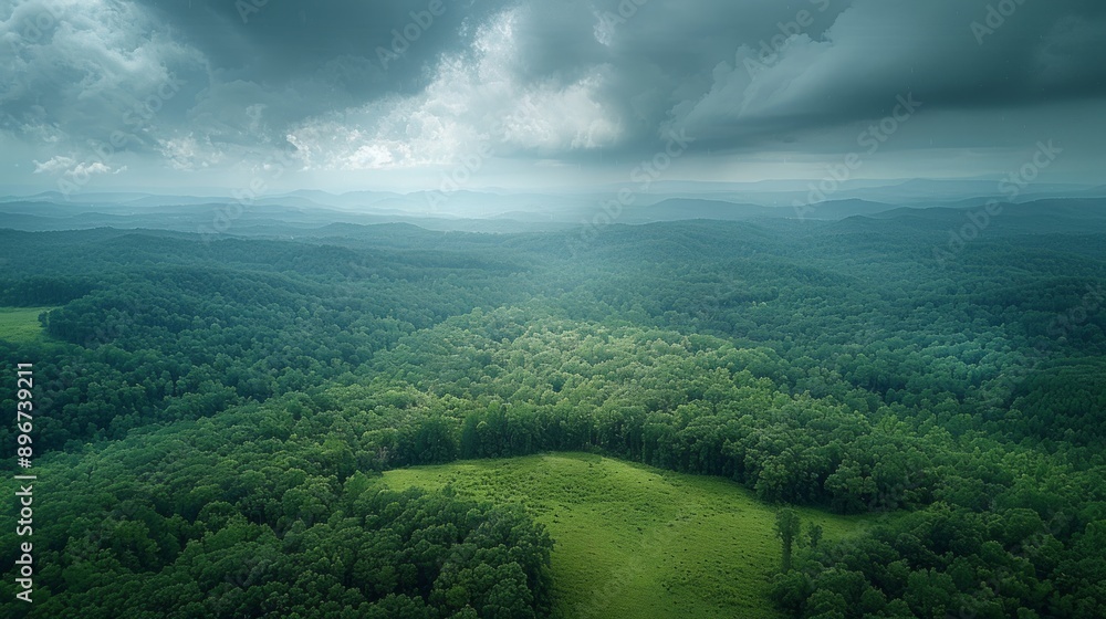 Aerial View of Forest Under a Dramatic Sky Aerial View of Forest Under a Dramatic Sky