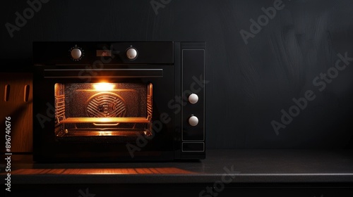 Black Oven with Light