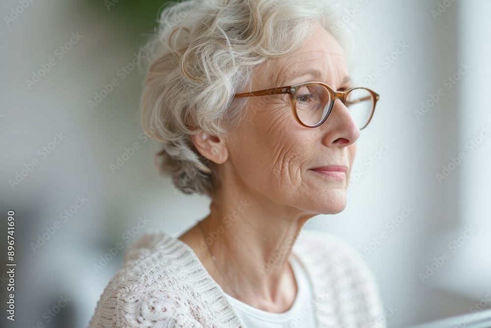 Serene Senior Woman Enjoying Retirement by Playing Piano, Musical Relaxation Pastime Serene Senior Woman Enjoying Retirement by Playing Piano, Musical Relaxation Pastime