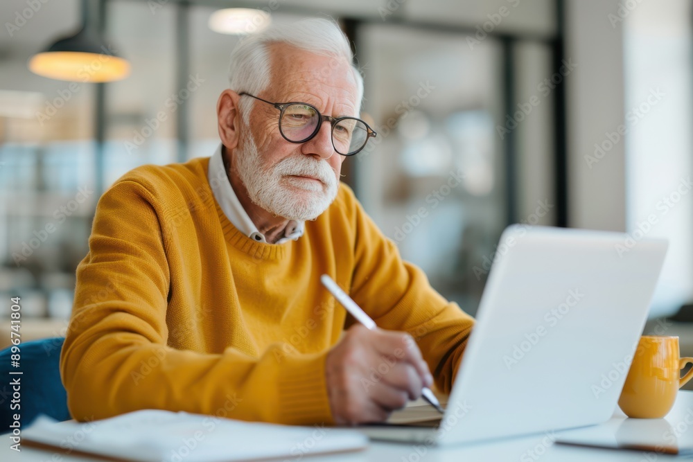 Active Senior Man Blogging: Embracing Technology in Retirement Active Senior Man Blogging: Embracing Technology in Retirement