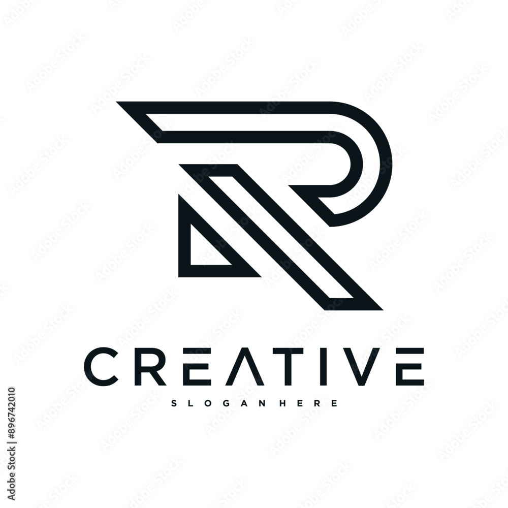 Creative abstract initial letter R logo design. Preamium Vector Creative abstract initial letter R logo design. Preamium Vector