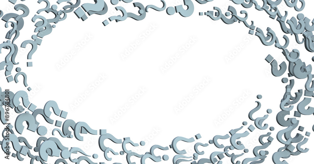 Obraz premium question marks background. 3D Rendering.