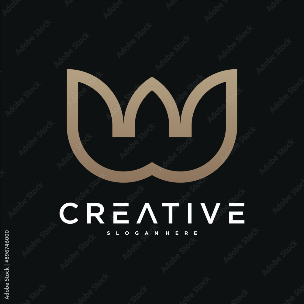 Creative abstract initial letter W logo design. Preamium Vector Creative abstract initial letter W logo design. Preamium Vector