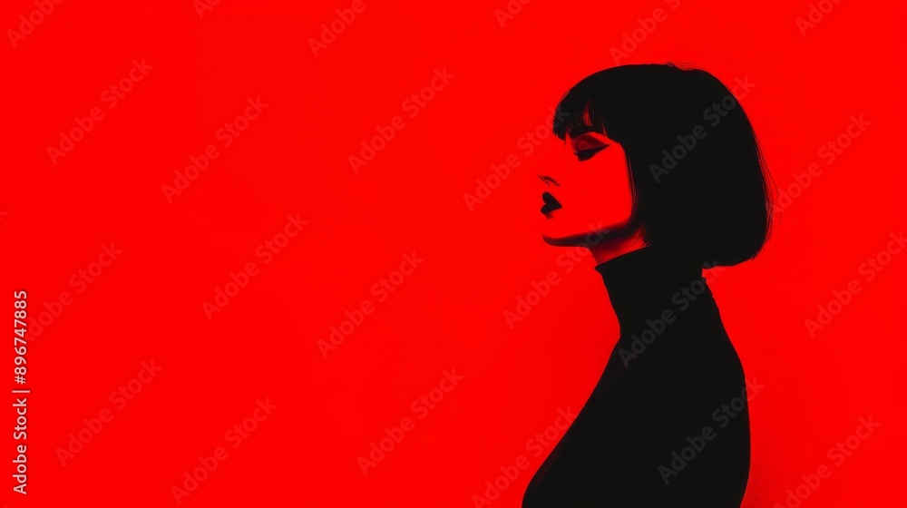 Red and black, vivid, minimalist, pretty face, modern style of red and black, beautiful goddess style charming simple atlas Red and black, vivid, minimalist, pretty face, modern style of red and black, beautiful goddess style charming simple atlas