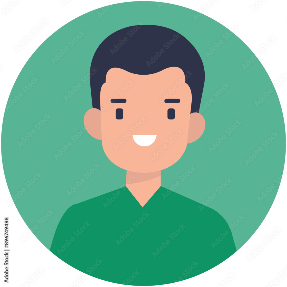 Man Medical Staff Avatar Isolated on White Background. Flat Vector Character Illustration Man Medical Staff Avatar Isolated on White Background. Flat Vector Character Illustration