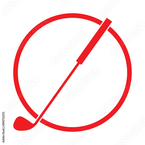 Pair of iron or wedge golf club flat vector icon for sports apps and websites.  isolated on white background. vector illustration. EPS 10/AI