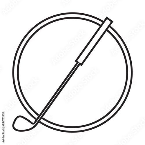 Pair of iron or wedge golf club flat vector icon for sports apps and websites.  isolated on white background. vector illustration. EPS 10/AI