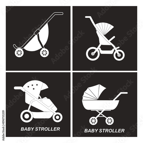baby stroller icon design