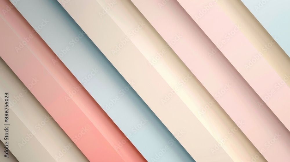 Obraz premium Soft Pastel Diagonal Stripes
