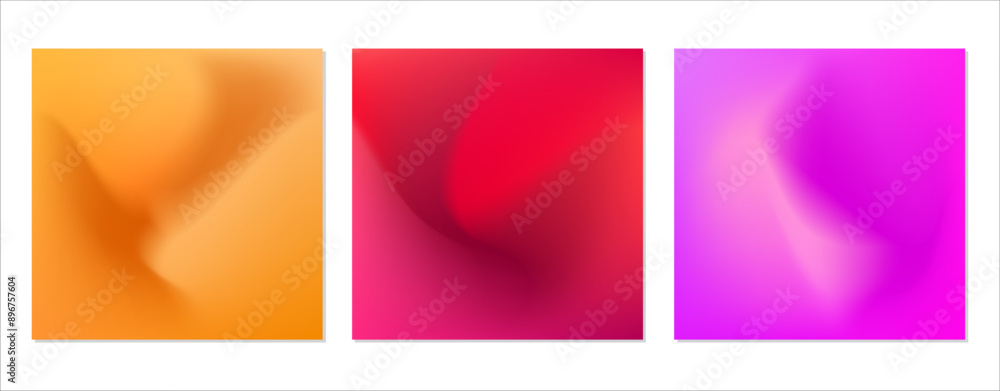 Fototapeta premium SET GRADIENT MESH LIQUID COLOR. POSTER BACKGORUND DESIGN VECTOR TEMPLATE GOOD FOR POSTER, WALLPAPER, COVER, FRAME, FLYER, SOCIAL MEDIA, GREETING CARD