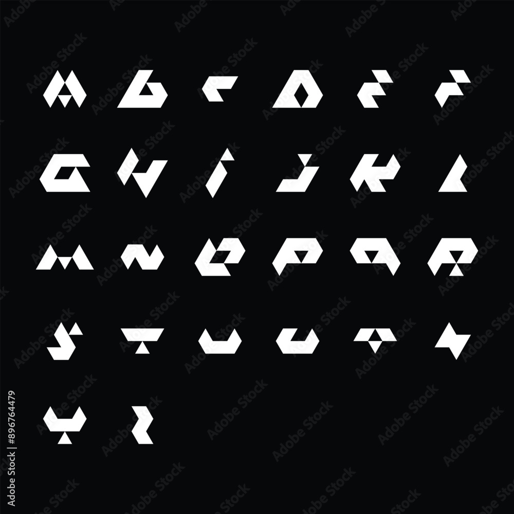 Naklejka premium alphabet cool logo in monogram style