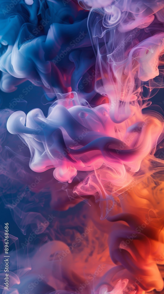 Obraz premium Colorful abstract smoke pattern, artistic