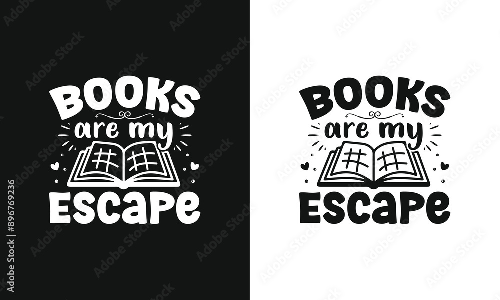 Books are my escape typography vector t shirt design template, bookish t shirt Books are my escape typography vector t shirt design template, bookish t shirt