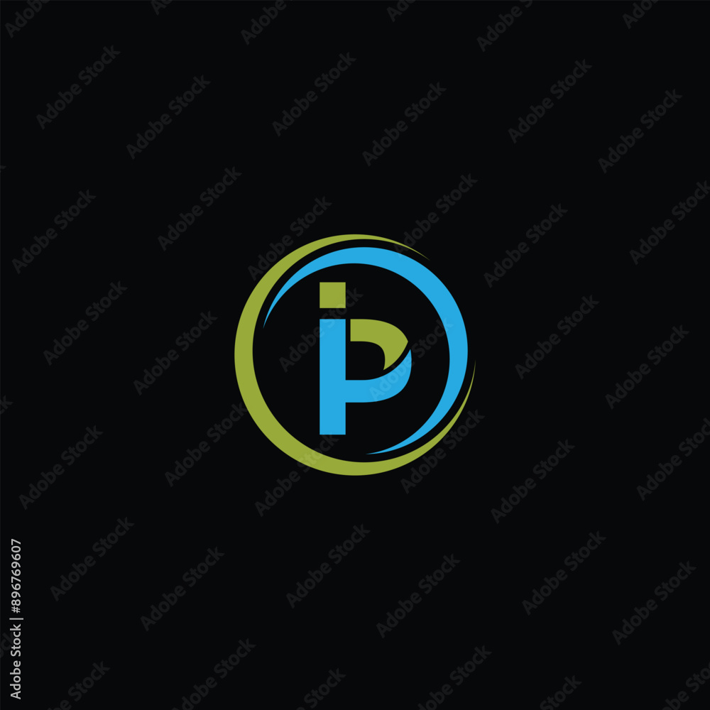 IP letter circle bundle logo IP letter circle bundle logo