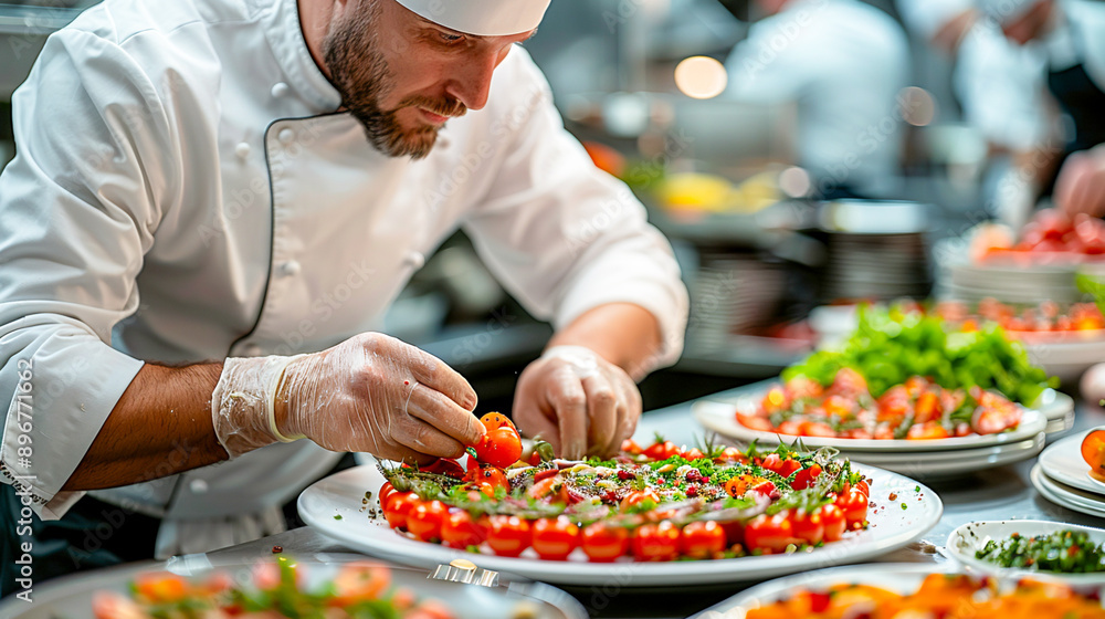 Culinary Artistry Unleashed: Chef's Meticulous Plating Masterpiece Culinary Artistry Unleashed: Chef's Meticulous Plating Masterpiece