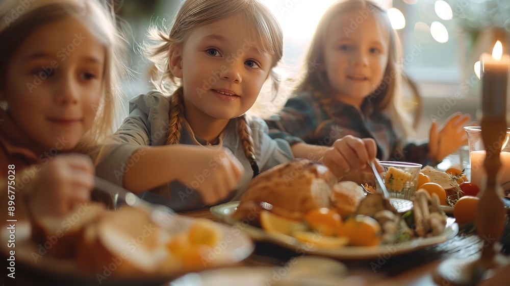 Young girls enjoying a meal together Young girls enjoying a meal together