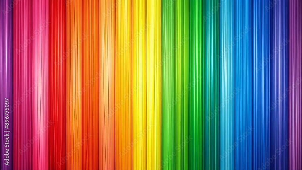 Obraz premium Vibrant rainbow stripes background for creative designs and artistic projects, colorful, energetic, lively, creative