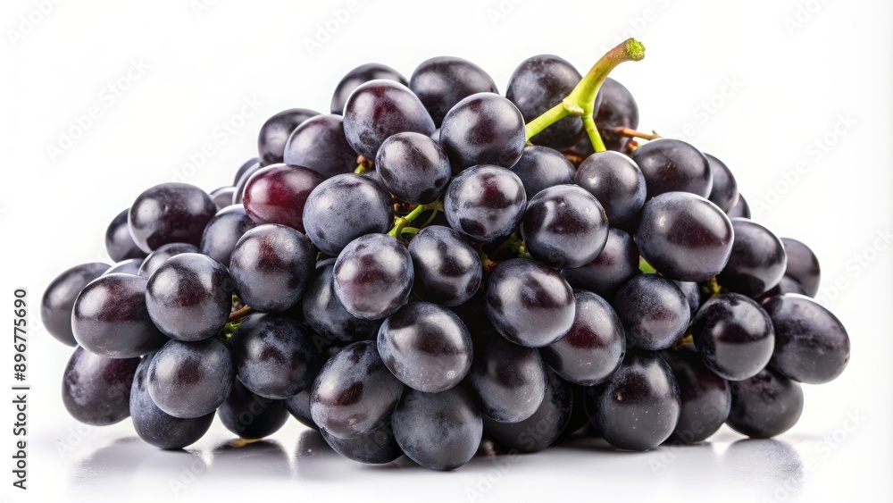 Black seedless grapes on white background, grapes, black, seedless, fruit, isolated, fresh, ripe, juicy, bunch, healthy, organic Black seedless grapes on white background, grapes, black, seedless, fruit, isolated, fresh, ripe, juicy, bunch, healthy, organic