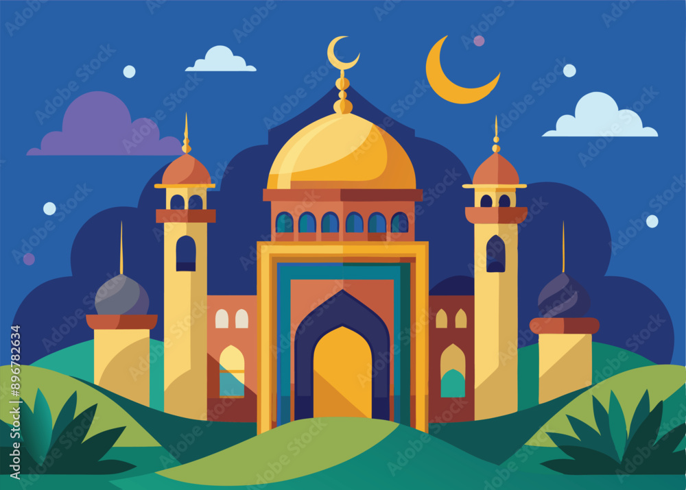 Islamic background vector design