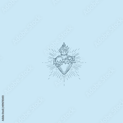 THESE HIGH QUALITY SACRED HEART JESUS VECTOR FOR USING VARIOUS TYPES OF DESIGN WORKS LIKE T-SHIRT, LOGO, TATTOO AND HOME WALL DESIGN